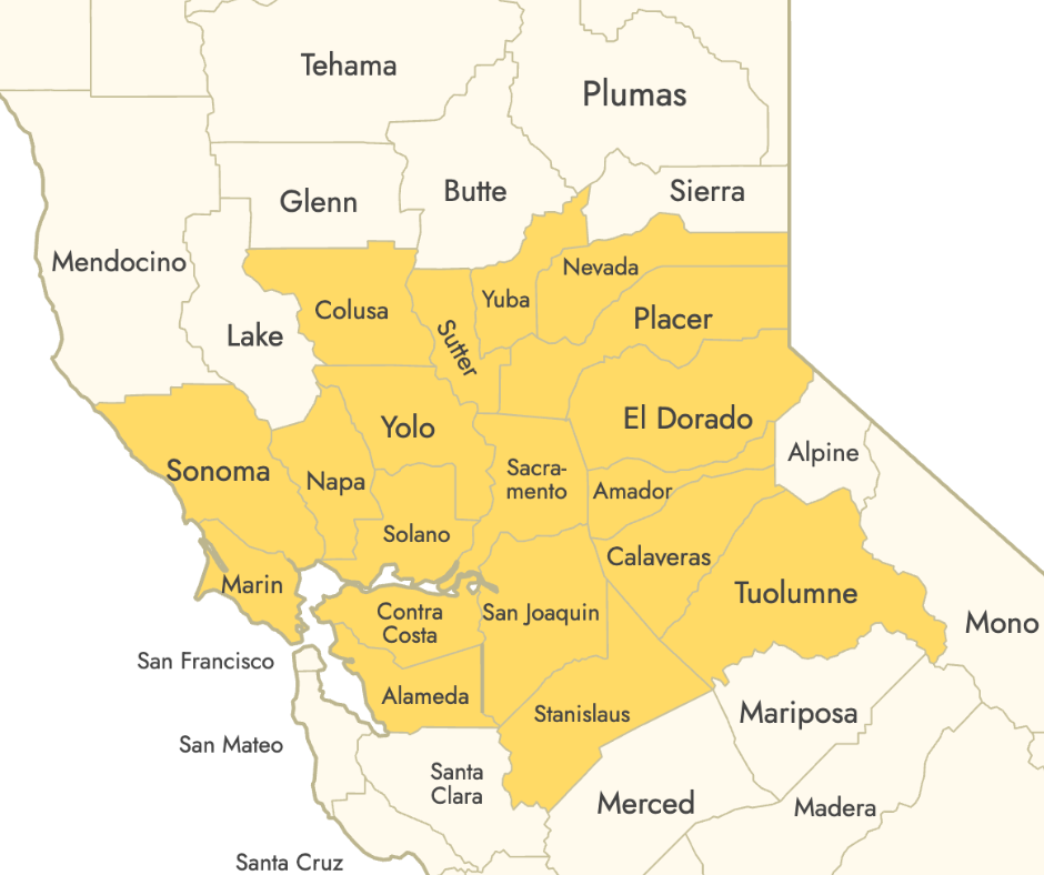 MTR Baths Service Area Map